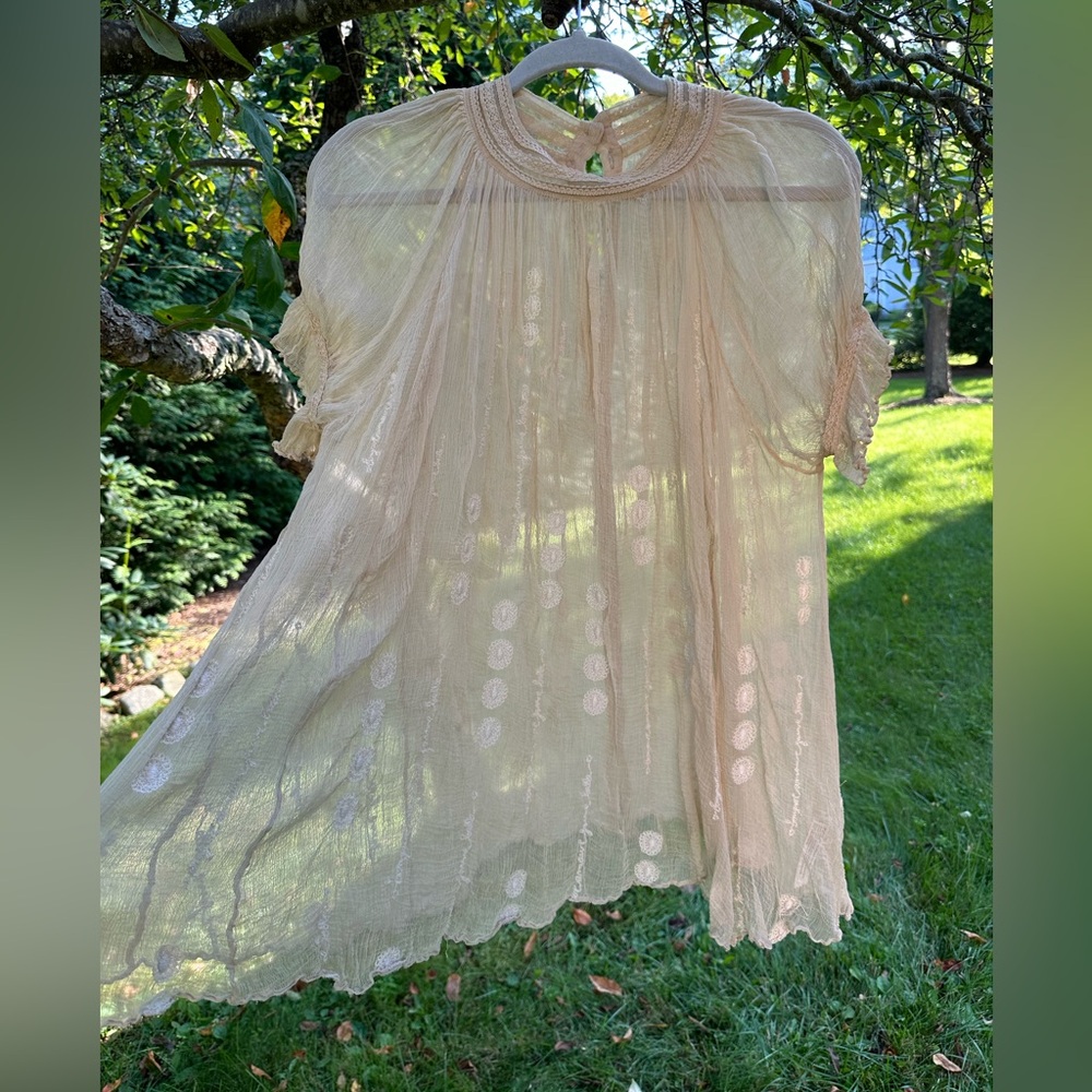 Free People Beautiful Embroidered Top XS